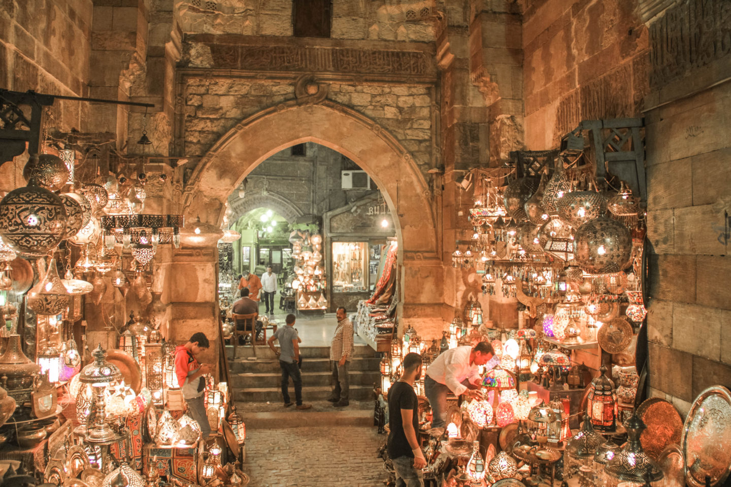 Egypt Cairo Khan al Khalili bazaar lanterns