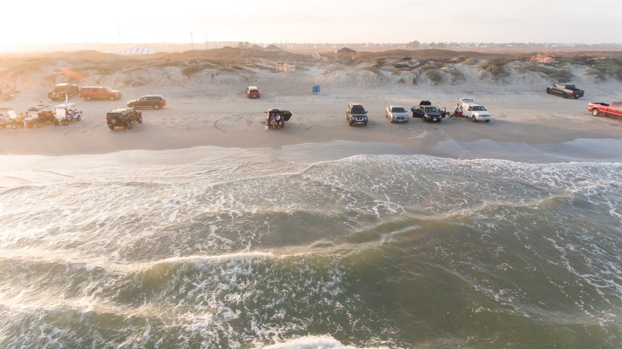 cars on beach