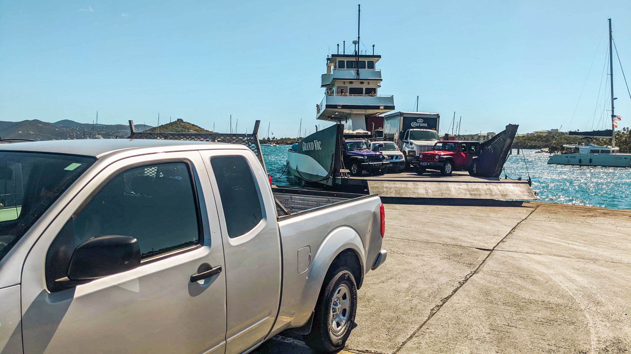 truck on a ferry